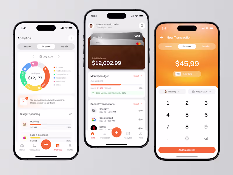 Cover image for Budget Tracker App UI/UX Design