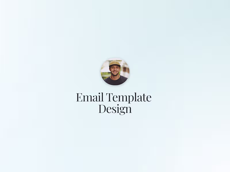 Cover image for Email Template Design