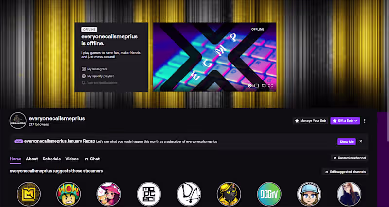 Cover image for Content Creator/Streamer.
