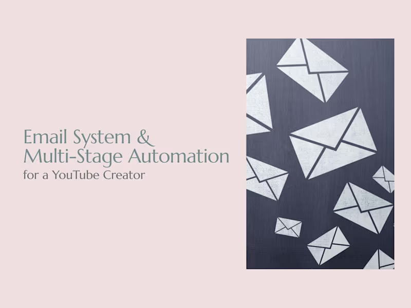 Cover image for Email System & Multi-Stage Automation for a YouTube Creator