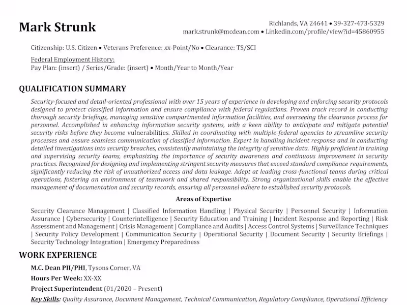 Cover image for Federal Resume