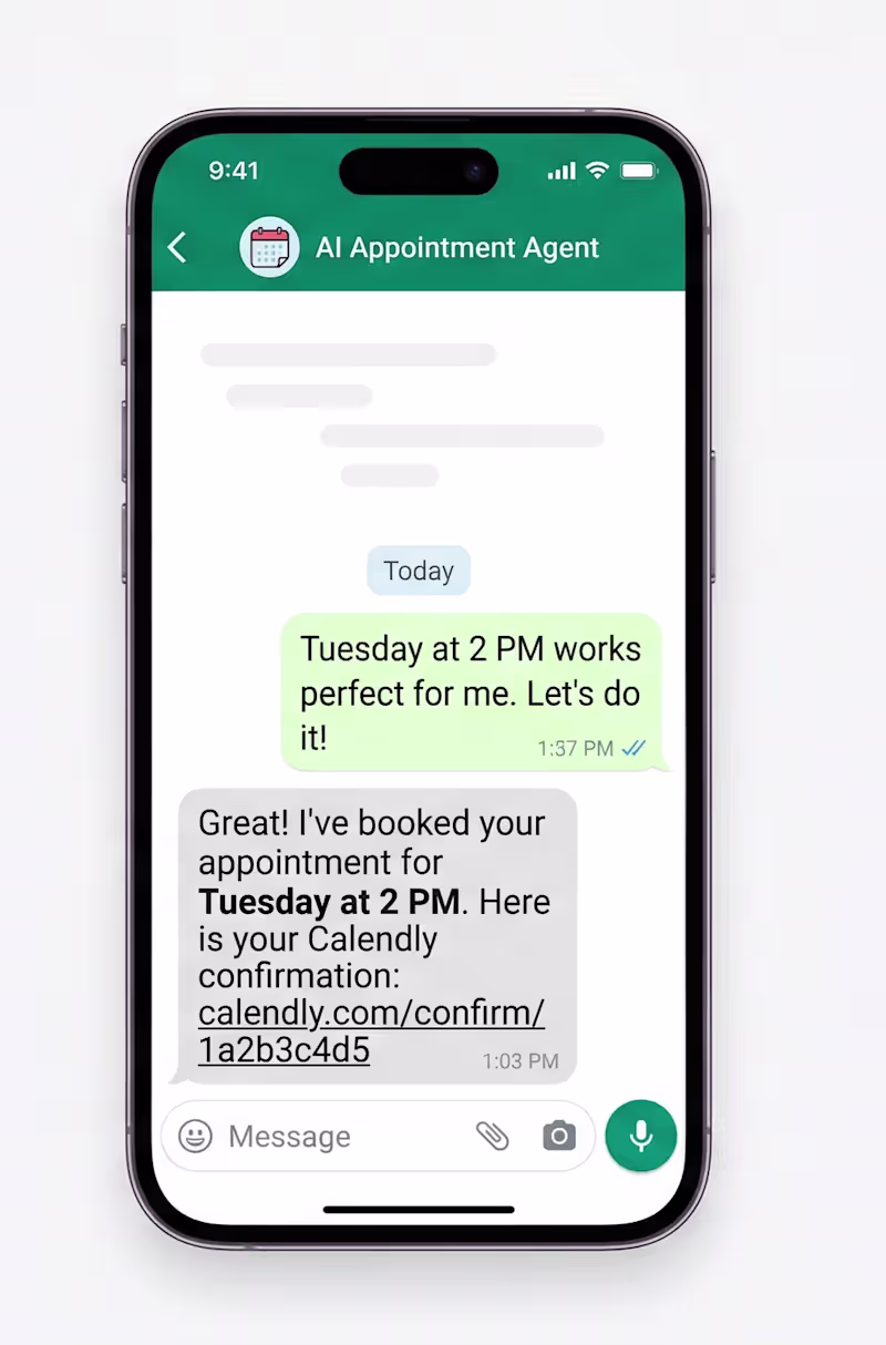 Cover image for WhatsApp AI Booking Agent -