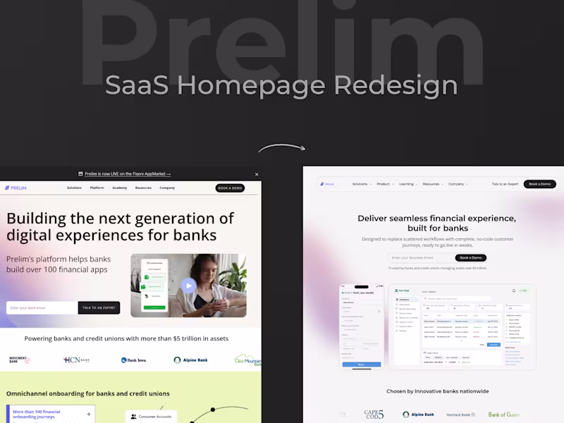 Cover image for Prelim Homepage Redesign