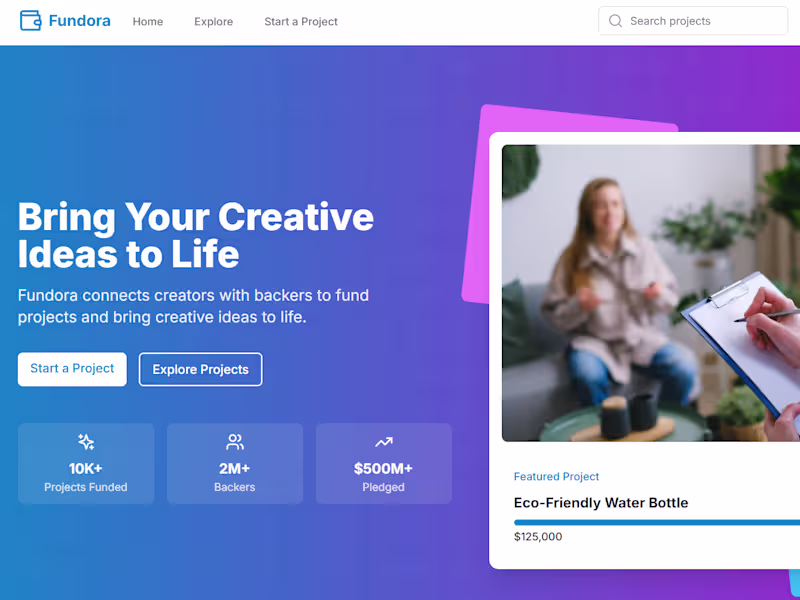 Cover image for Fundora - A Crowdfunding Platform