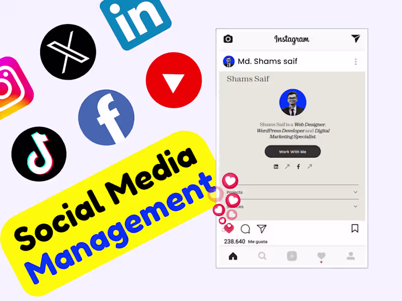 Cover image for Social Media Marketing Specialist | Strategy, Content & Interact