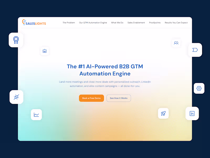 Cover image for Web Design for Saleslights' AI-Powered GTM Engine