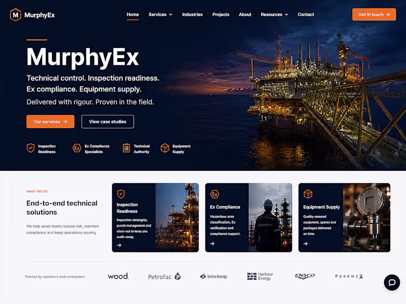 Cover image for MurphyEx website structure, design and