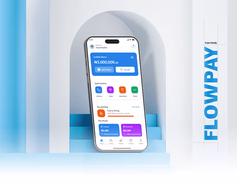 Cover image for Flowpay Fintech Mobile App UX UI Design