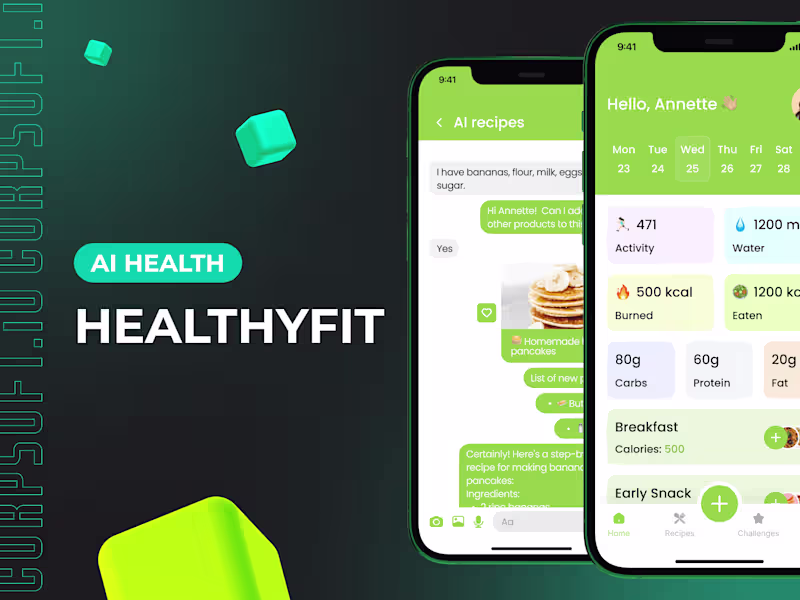 Cover image for Meal planning app with AI-driven assistant mobile development