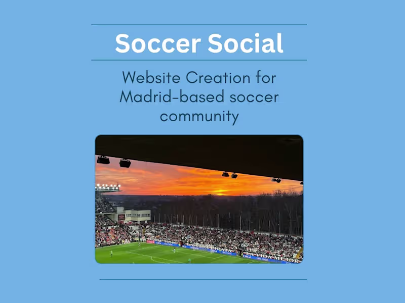 Cover image for Soccer Social Website Design