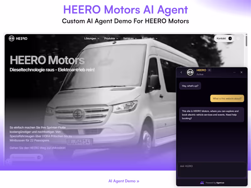 Cover image for Custom AI Agent Development for HEERO Motors