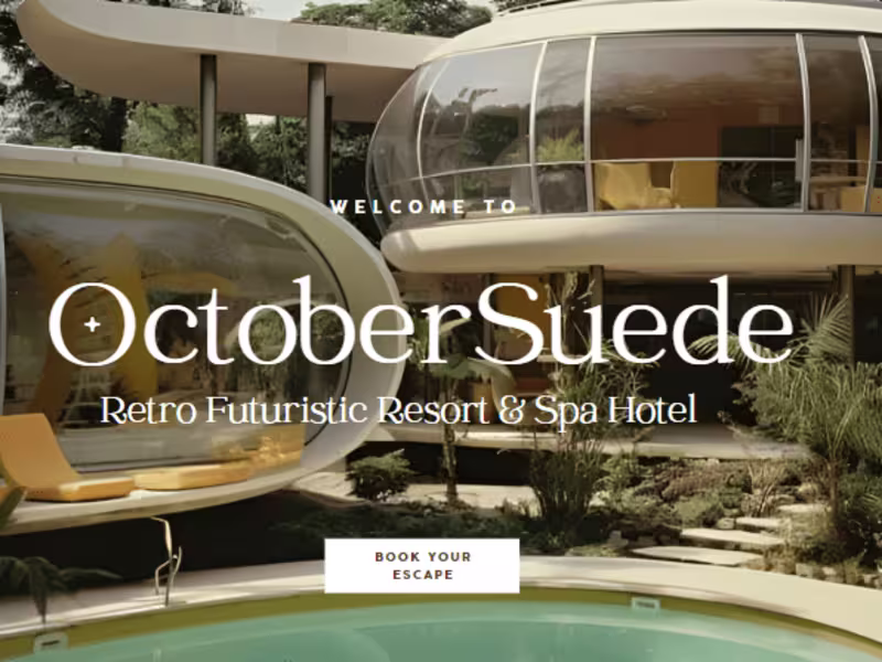 Cover image for October Suede - Wellness Resort & Spa Website