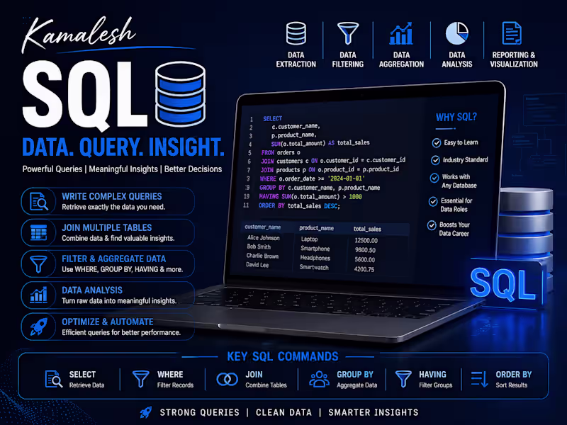 Cover image for data analysis using SQL