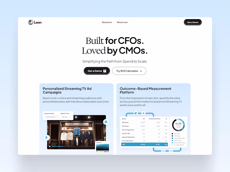 Cover image for Loon Advertising Website Design + Development in Framer