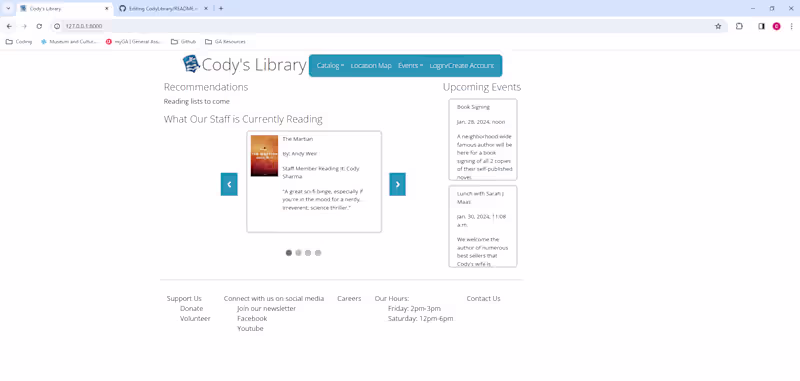 Cover image for Library Website