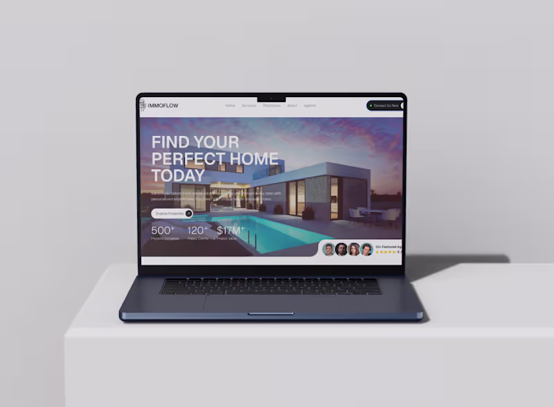 Cover image for Site vitrine pour agence immobilière
