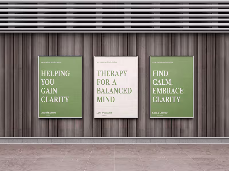 Cover image for CALM & COLLECTED THERAPY - LOGO AND BRAND IDENTITY
