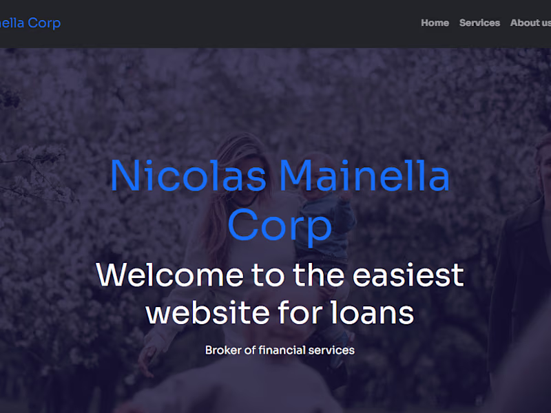 Cover image for Loans company website