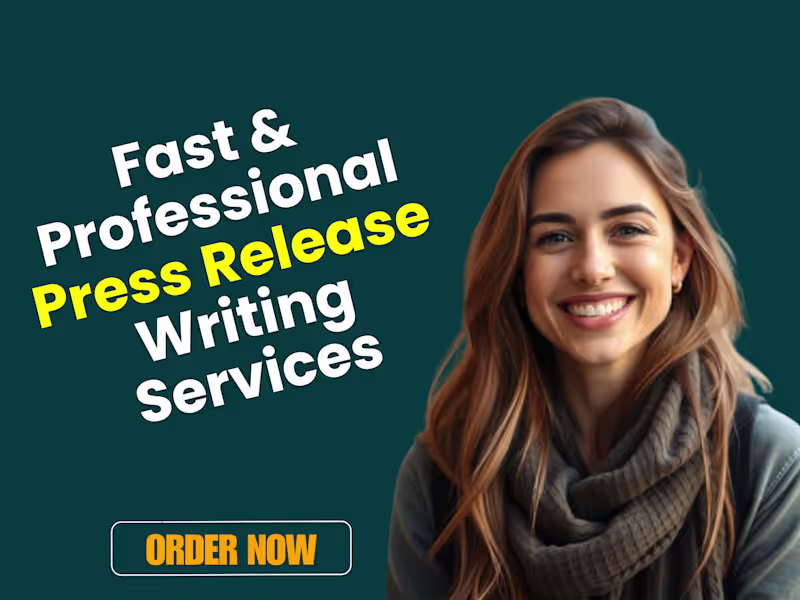Cover image for I will provide professional press release writing for any topic