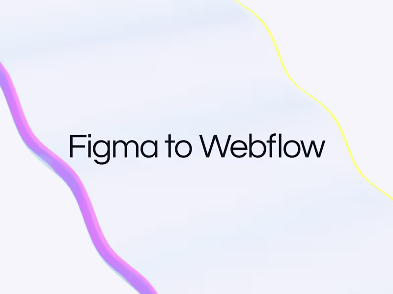 Cover image for Figma to Webflow