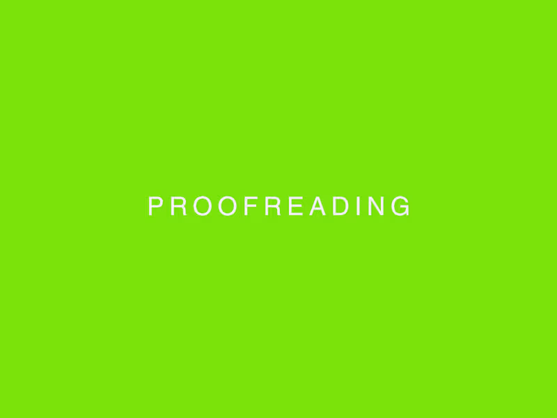 Cover image for Proofreading
