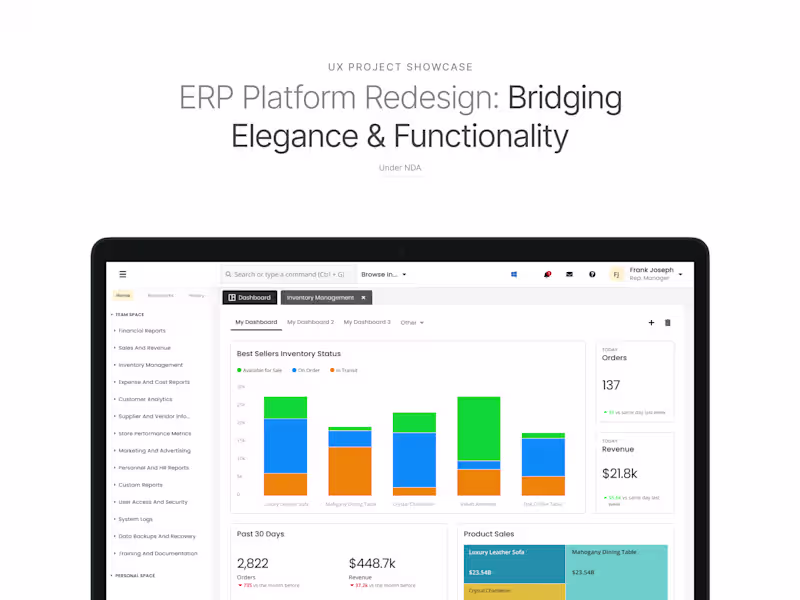 Cover image for ERP Platform Redesign