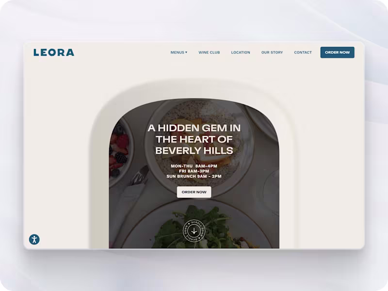Cover image for Leora Cafe (Framer development + design)