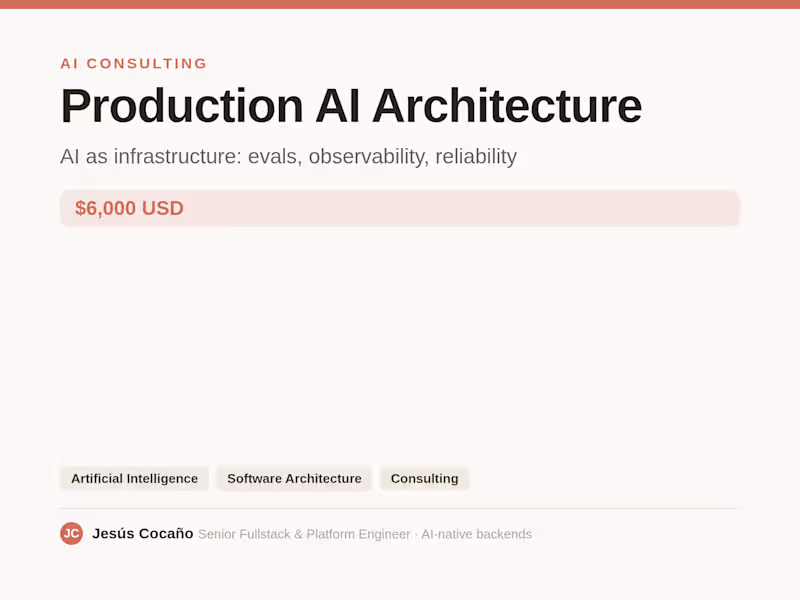 Cover image for Production AI Architecture Consulting