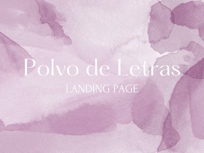 Cover image for 🖋️ “Polvo de Letras” Landing Page