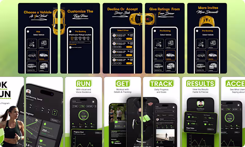 Cover image for Health & Ride Healing App — App Store Screenshot Design