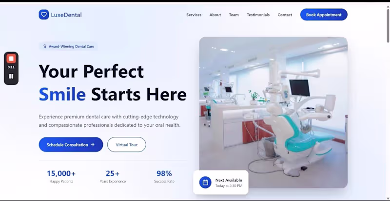 Cover image for A modern Dentist website that