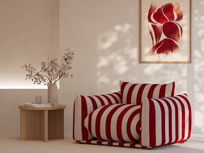 Cover image for Striped Lounge Chair Visualization