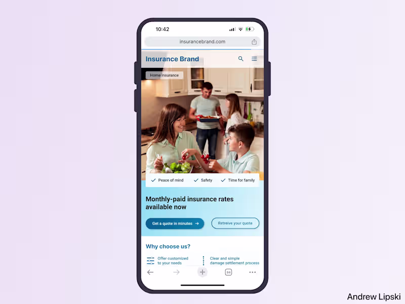 Cover image for Insurance Mobile Website