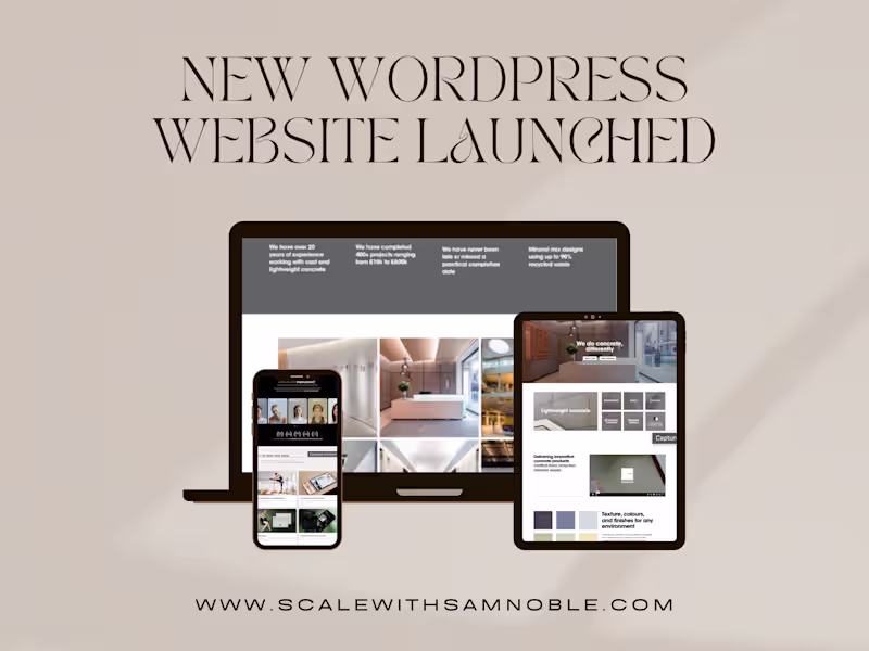 Cover image for Cemento Website Design Project in Wordpress