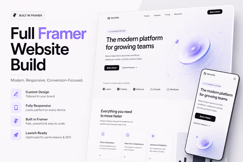 Cover image for Full Website Design & Development in Framer
