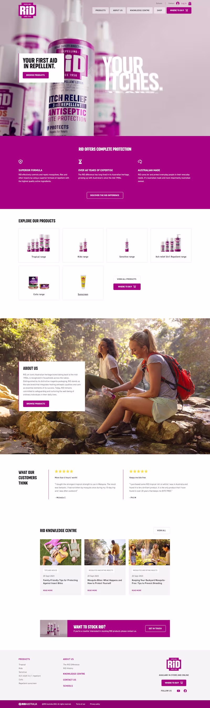 Cover image for Home | RID Insect Repellent