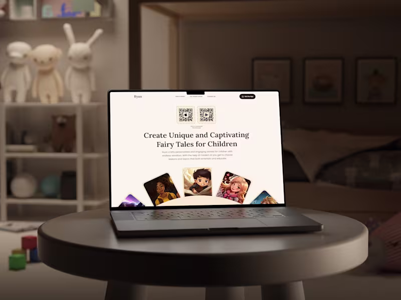 Cover image for UX/UI Design for Ryan AI's Children's Story App