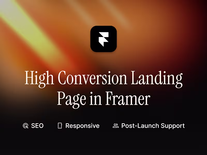 Cover image for High Conversion Landing Page in Framer