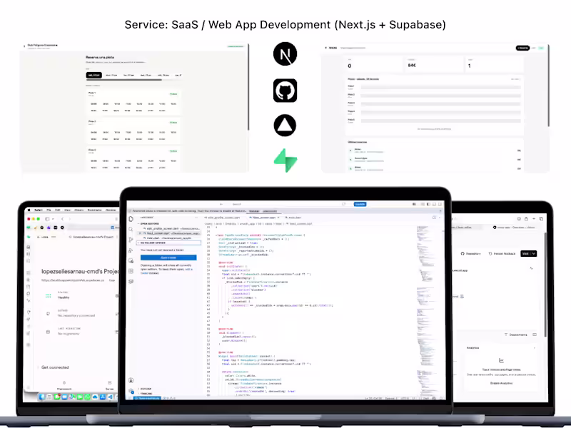 Cover image for Service: SaaS / Web App Development (Next.js + Supabase)