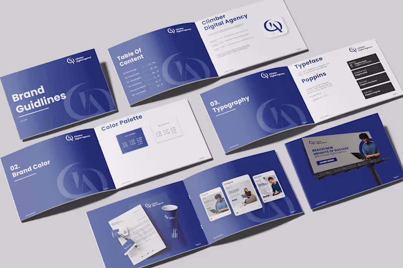 Cover image for Climber Digital Agency, Brand Book Design