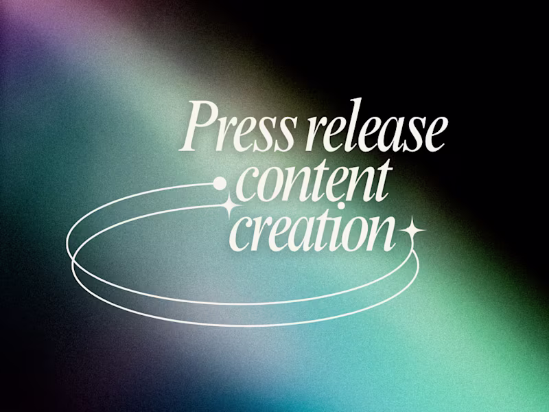 Cover image for Press release content creation