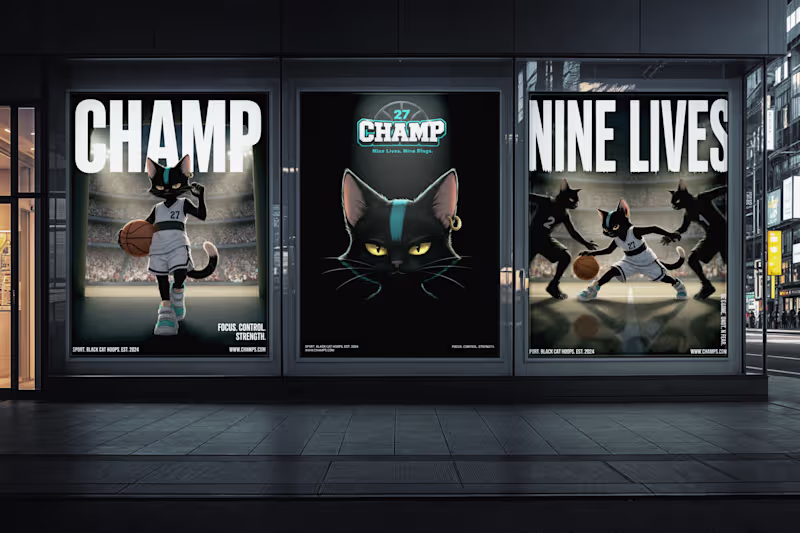 Cover image for Champ the black cat, is