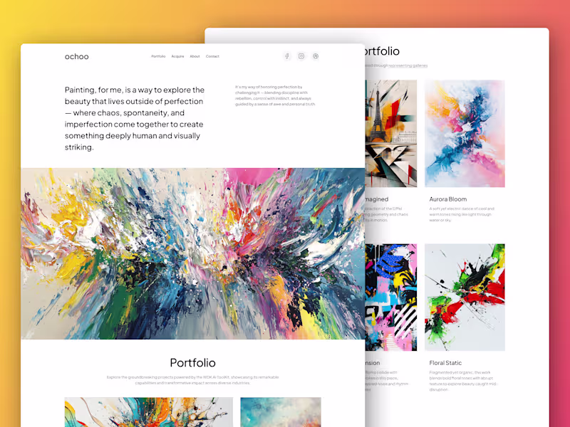 Cover image for Ochoo – Artist Portfolio Website
