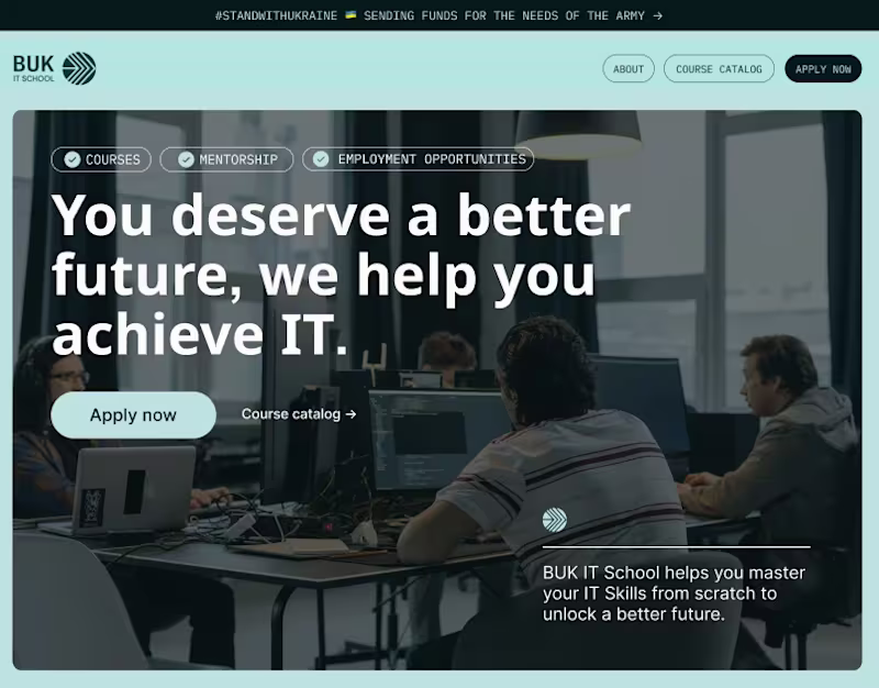 Cover image for IT School Brand Identity and Web Design (Landing Page)