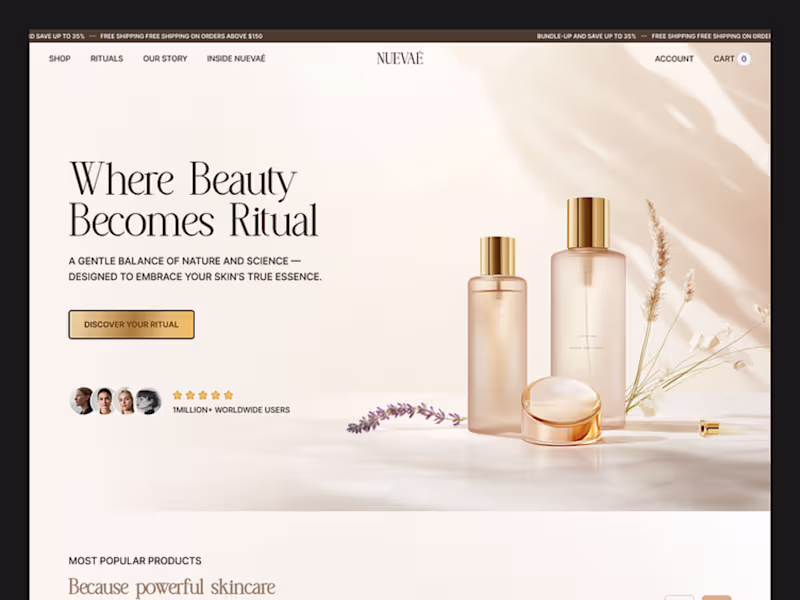 Cover image for Luxury Shopify Storefront for Nuevae