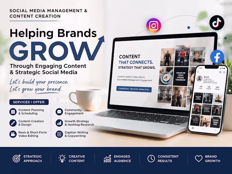 Cover image for Social Media Management & Content Creation