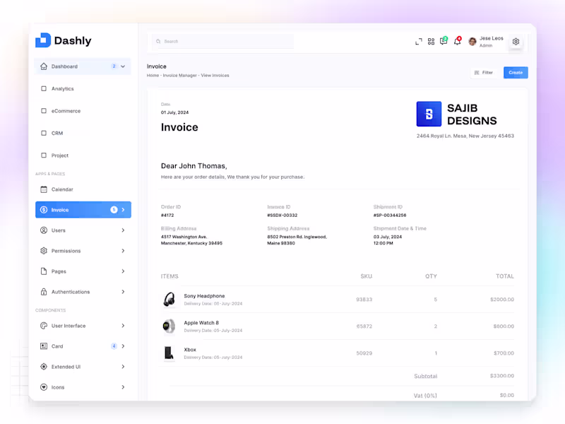 Cover image for ✦ Dashly — Invoice Profile App Dashly Invoice Profile is a m...