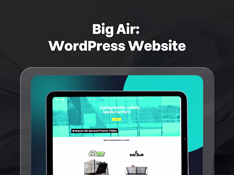 Cover image for Big Air: WordPress Website Design & Development