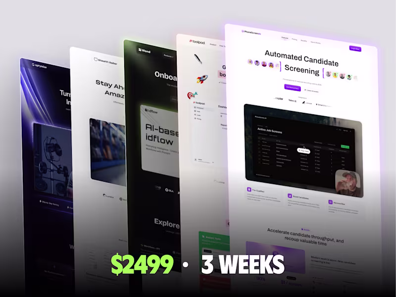 Cover image for Framer Landing Page Projects - $2499 | 3 Weeks