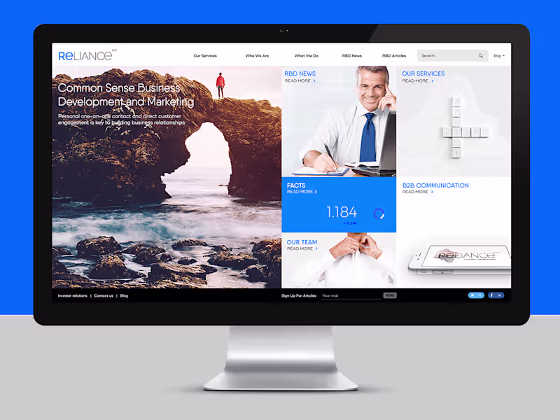 Cover image for Reliance Website Design :: Behance